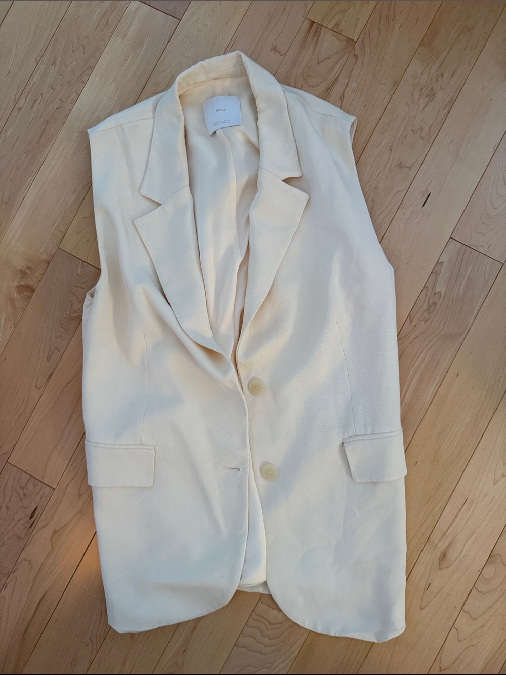 Mango Cream Tailored Vest